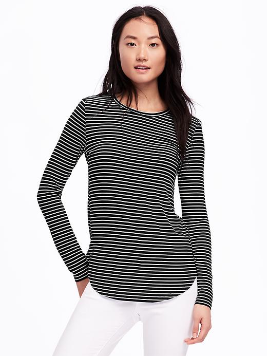 View large product image 1 of 1. Crew-Neck Layering Tee for Women