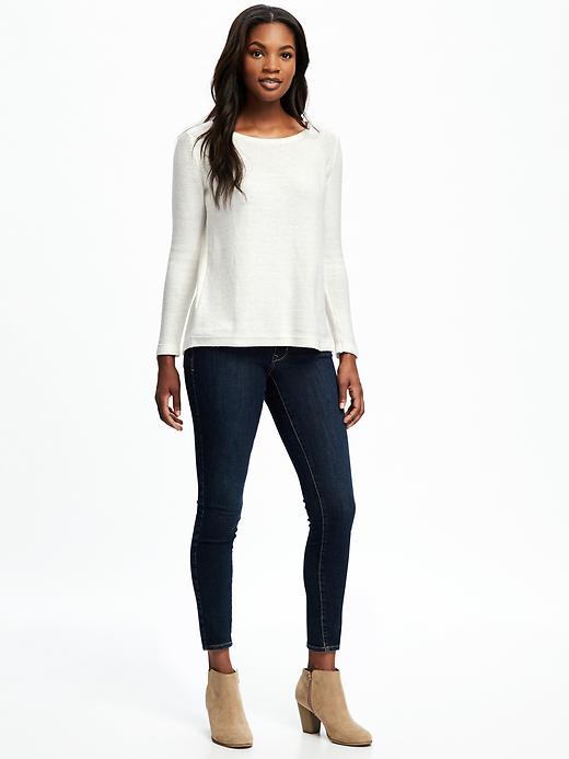 Image number 2 showing, Relaxed Tulip-Back Pullover for Women
