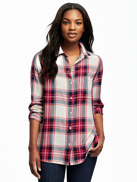 View large product image 1 of 1. Plaid Flannel Shirt for Women