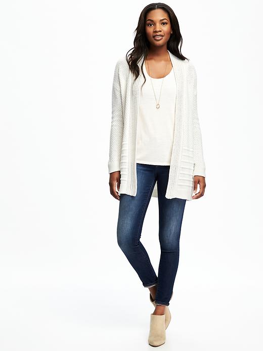 Image number 3 showing, Open-Front Textured Cardi for Women