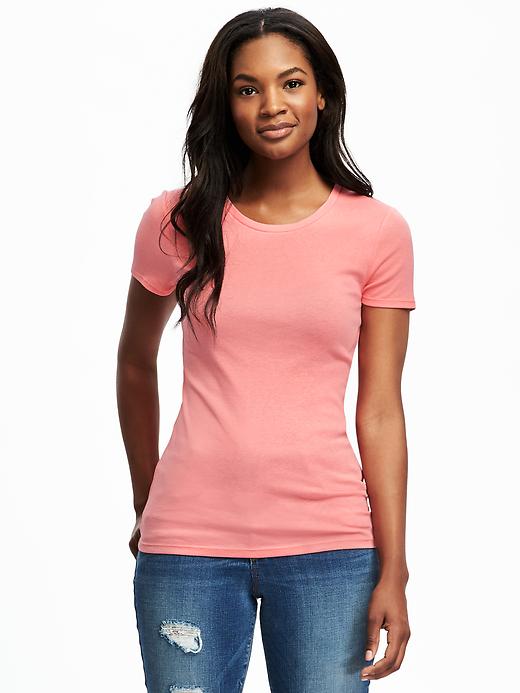 View large product image 1 of 1. Fitted Crew-Neck Tee for Women