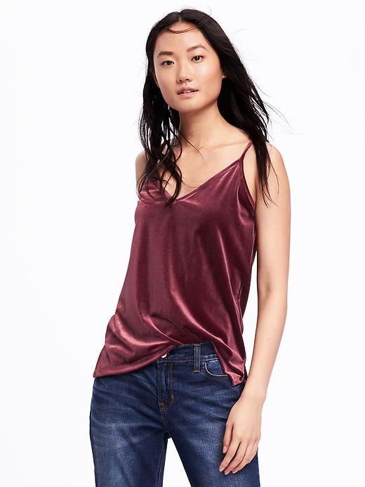 Image number 1 showing, Relaxed Velvet Cami for Women