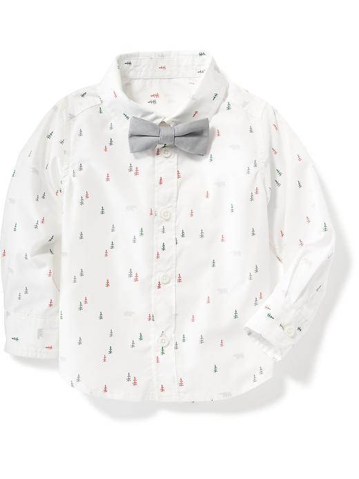View large product image 1 of 2. Patterned Shirt & Bow-Tie Set for Baby