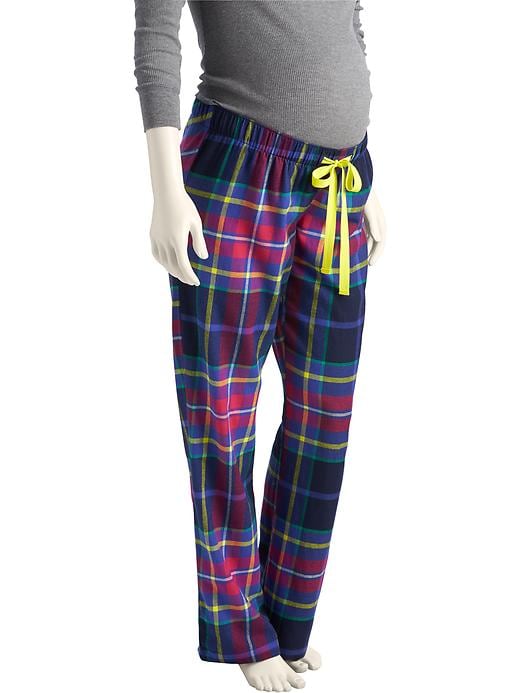 View large product image 1 of 1. Maternity Patterned Flannel Sleep Pants
