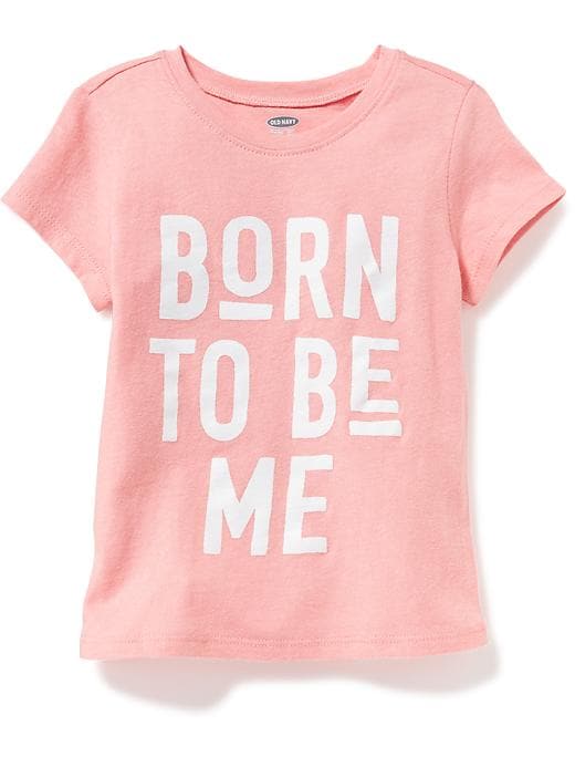 View large product image 1 of 1. Long & Lean Graphic Tee for Toddler Girls