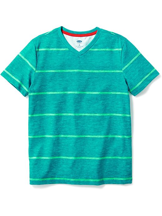 View large product image 1 of 1. Softest Striped V-Neck Tee For Boys