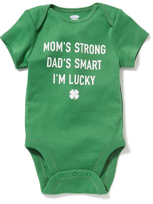 View large product image 1 of 1. St. Patrick's Day Graphic Bodysuit for Baby