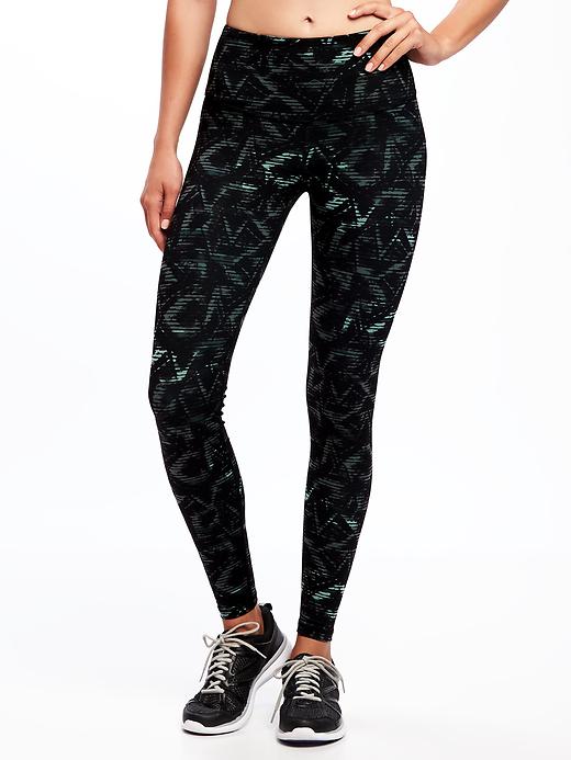 View large product image 1 of 1. High-Rise Printed Compression Leggings for Women