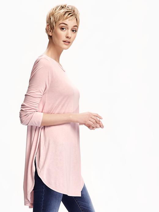View large product image 1 of 1. Relaxed Tulip Tunic Tee for Women