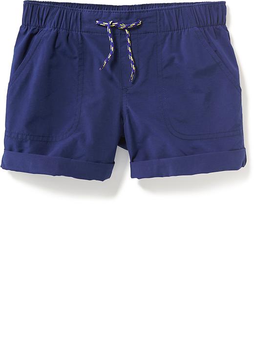 View large product image 1 of 1. Cuffed Poplin Pull-On Shorts for Girls