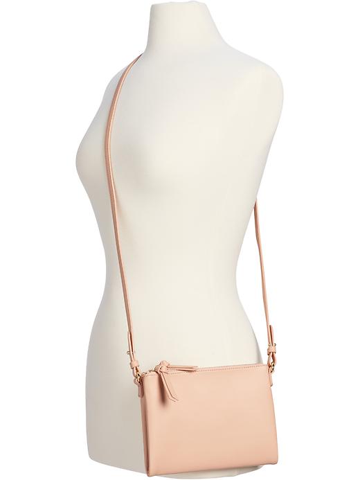 View large product image 2 of 2. Double-Zip Top Crossbody Bag for Women