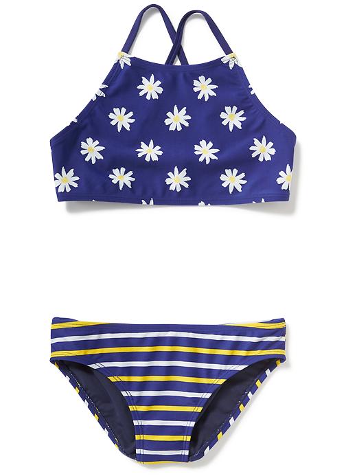 View large product image 1 of 1. Cross-Strap 2-Piece Swimsuit for Girls