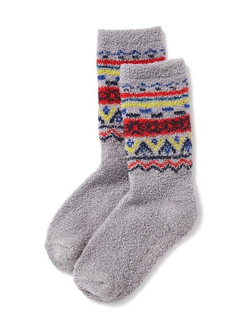 View large product image 1 of 1. Patterned Non-Skid Cozy Socks for Toddler & Baby
