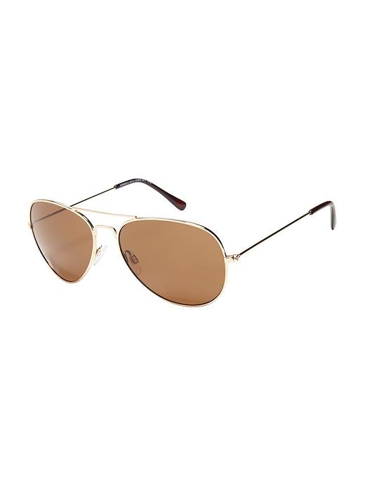 View large product image 1 of 1. Wire-Frame Aviator Sunglasses for Women