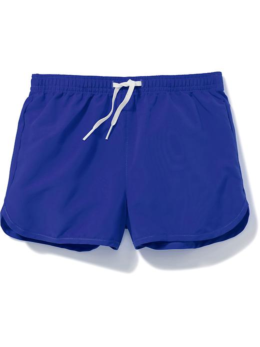 View large product image 1 of 1. Tie-Front Board Shorts for Girls