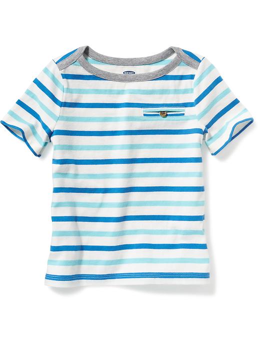 View large product image 1 of 1. Striped Envelope-Neck Tee for Toddler Boys