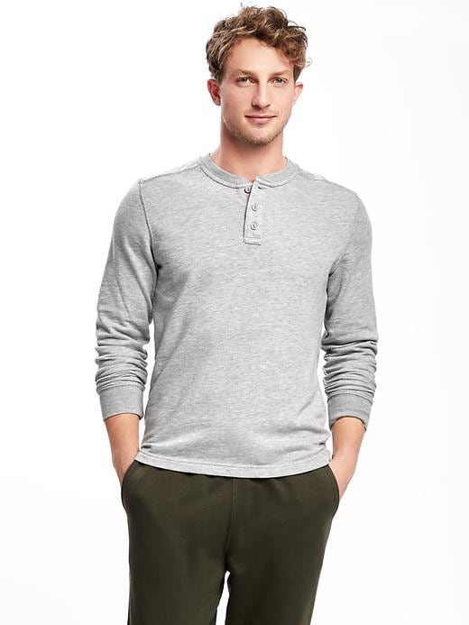 View large product image 1 of 1. French-Terry Henley Sweatshirt for Men