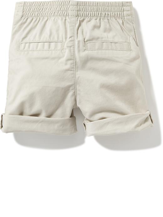 View large product image 2 of 2. Roll-Cuff Twill Shorts for Baby