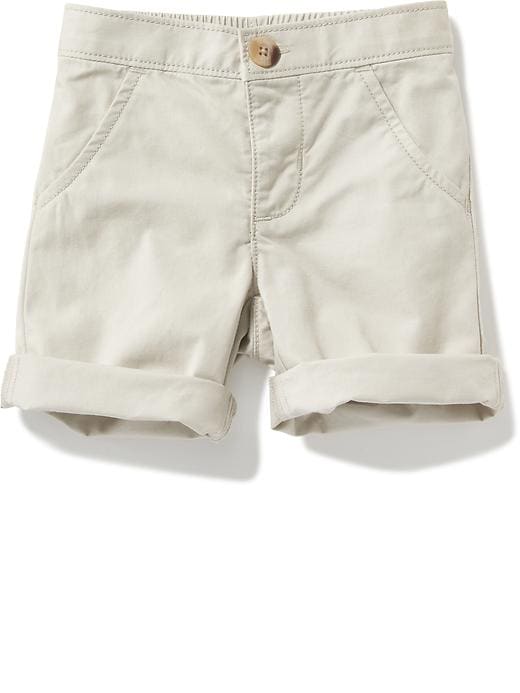 View large product image 1 of 2. Roll-Cuff Twill Shorts for Baby