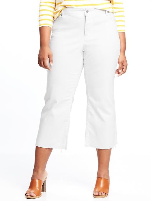 View large product image 1 of 2. Plus-Size Clean-Slate Cropped Kick-Flare Jeans