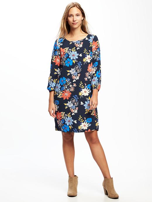 View large product image 1 of 1. Printed Shift Dress for Women