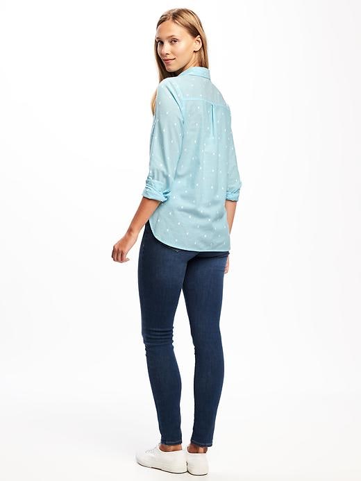 Image number 2 showing, Classic Dobby Pocket Shirt for Women