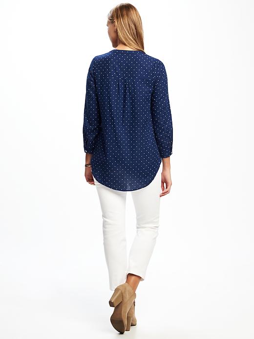 Image number 2 showing, Relaxed Printed Lightweight Blouse for Women