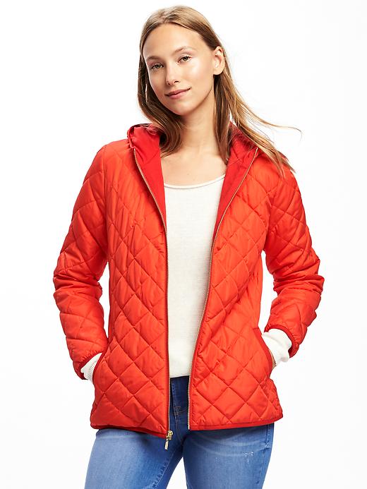 View large product image 1 of 1. Quilted Hooded Jacket for Women