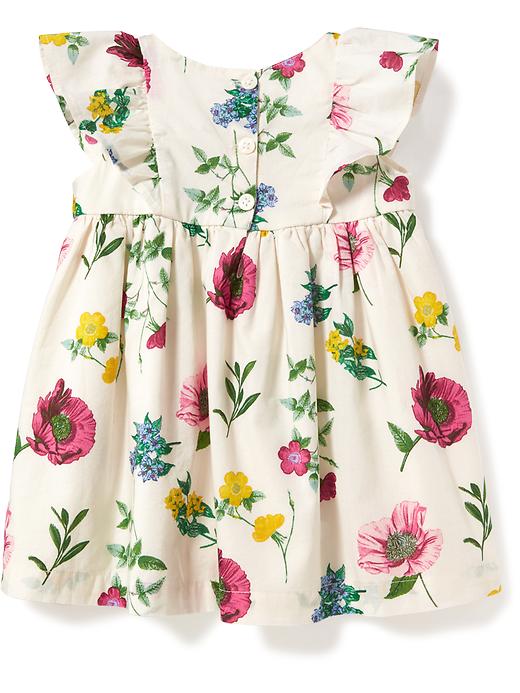 View large product image 2 of 2. Floral Ruffle-Trim Dress for Baby