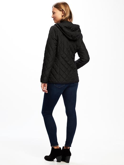 Image number 2 showing, Quilted Hooded Jacket for Women