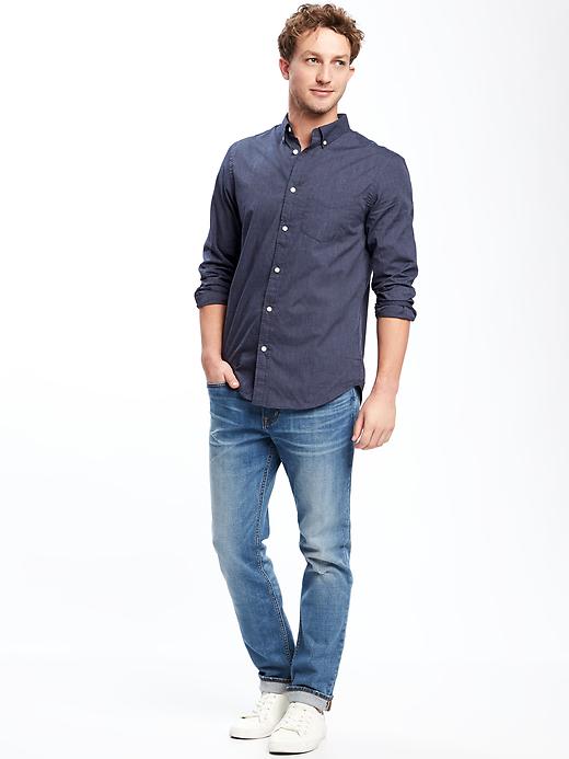 Image number 3 showing, Regular-Fit Poplin Shirt For Men