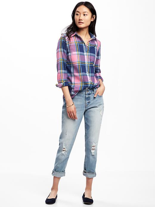 Image number 3 showing, Classic Plaid Shirt for Women