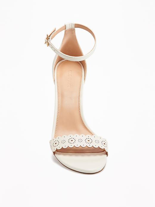 Image number 2 showing, Laser-Cut Strap-Heeled Sandals for Women