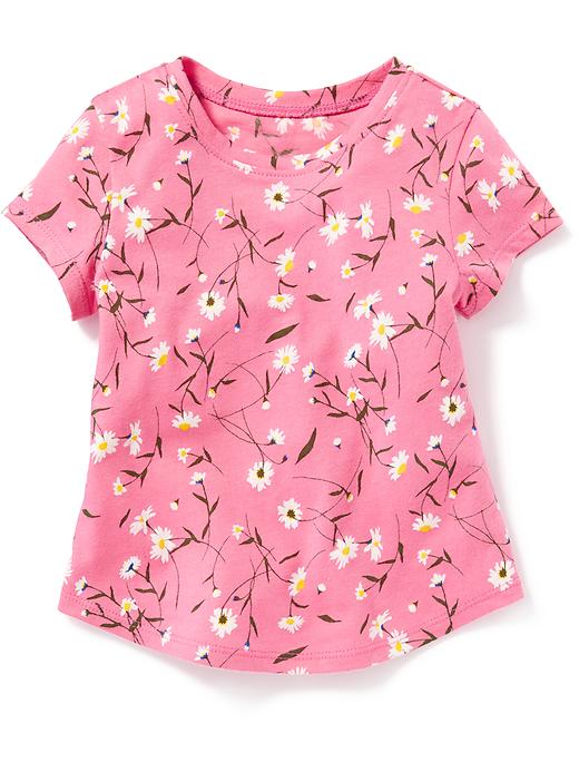 View large product image 1 of 1. Patterned Scoop-Neck Tee for Toddler Girls