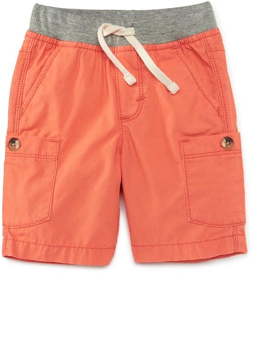View large product image 1 of 1. Jersey-Knit Waist Cargo Shorts for Toddler Boys