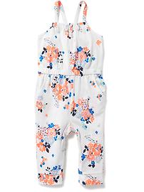 View large product image 3 of 3. Floral Jersey Jumpsuit for Toddler Girls