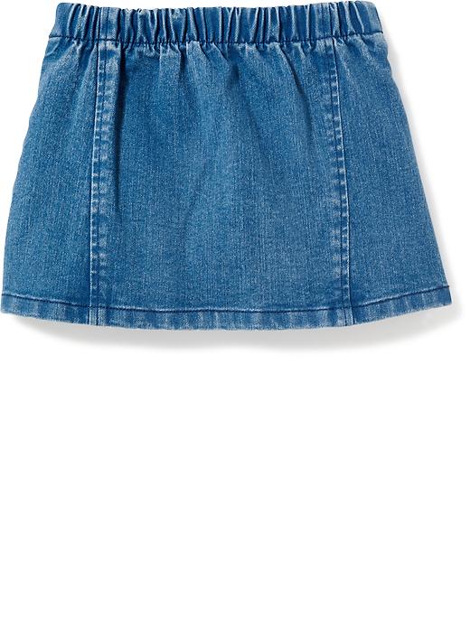 View large product image 2 of 2. Button-Front Denim Skirt for Toddler Girls