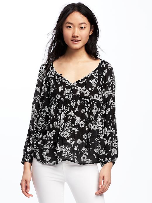 View large product image 1 of 1. Patterned Swing Blouse for Women