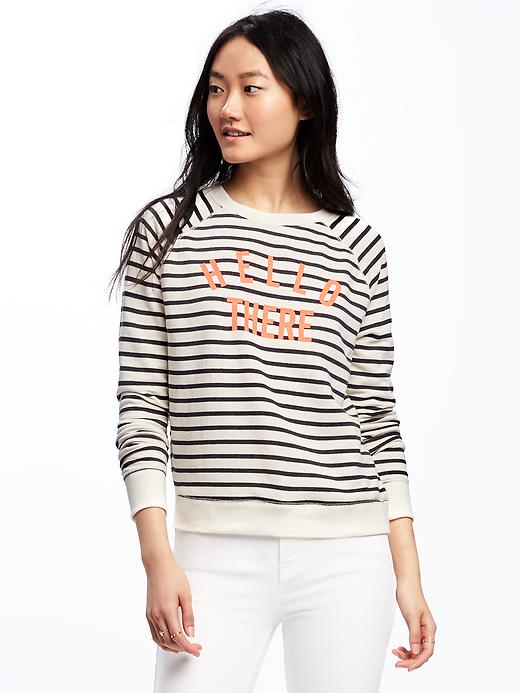 View large product image 1 of 1. Relaxed French-Terry Sweatshirt for Women