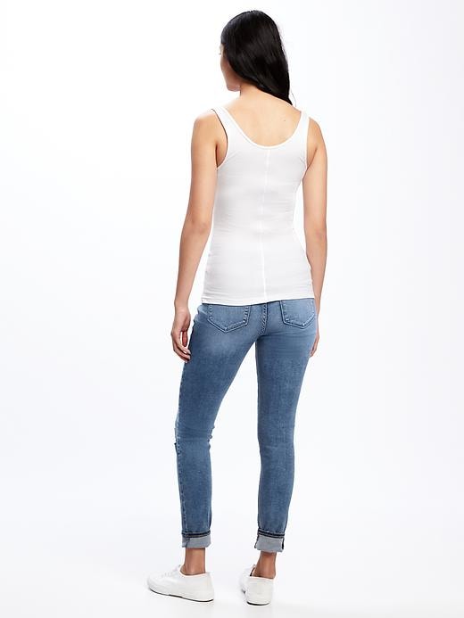 Image number 2 showing, First-Layer Fitted Henley Tank for Women