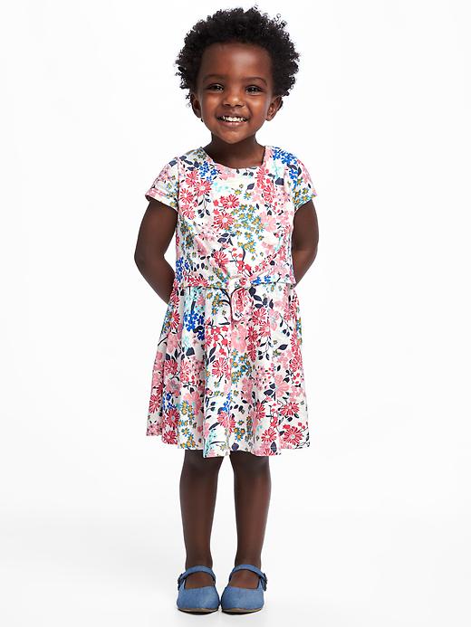 View large product image 1 of 2. Slub-Knit Tie-Front Dress for Toddler Girls