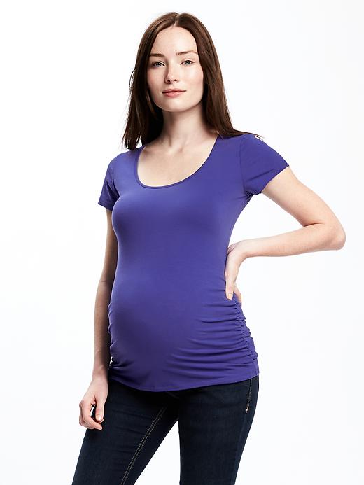 View large product image 1 of 1. Maternity Fitted Scoop-Neck Tee