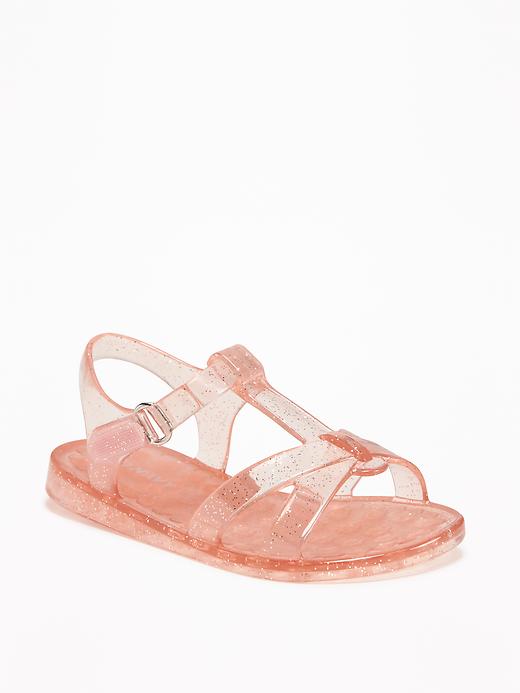 View large product image 1 of 1. Ankle-Strap Jelly Sandals For Toddler Girls