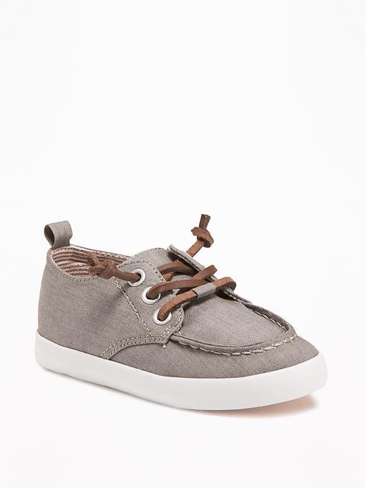 View large product image 1 of 4. Lace-Up Boat Shoes For Toddler Boys