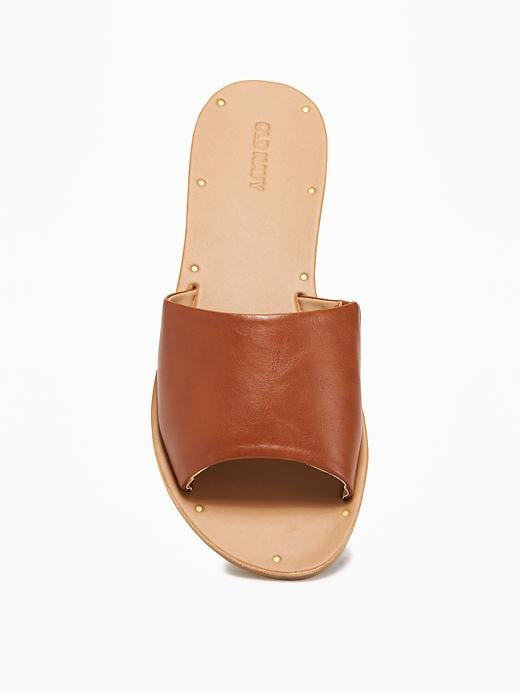 Image number 2 showing, Faux-Leather Slide Sandals for Women