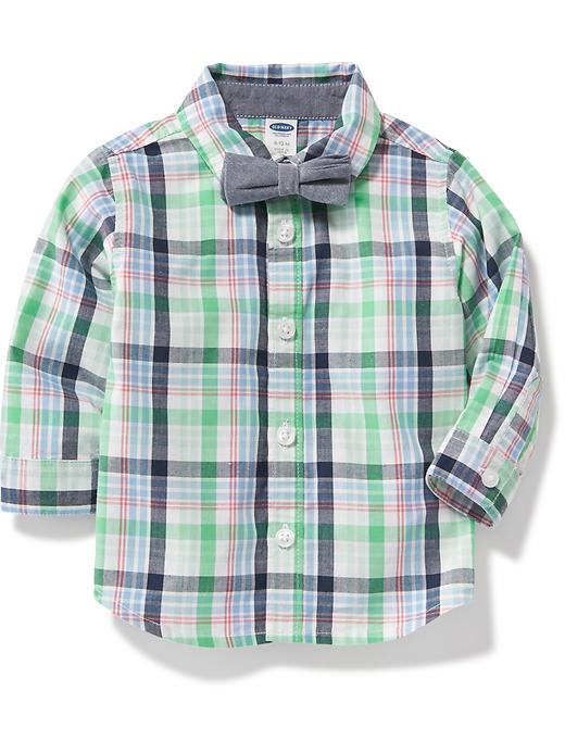 View large product image 1 of 2. Plaid Shirt & Bow-Tie Set for Baby