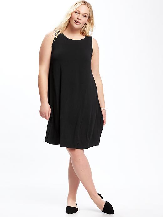 Image number 1 showing, Jersey Plus-Size Swing Dress