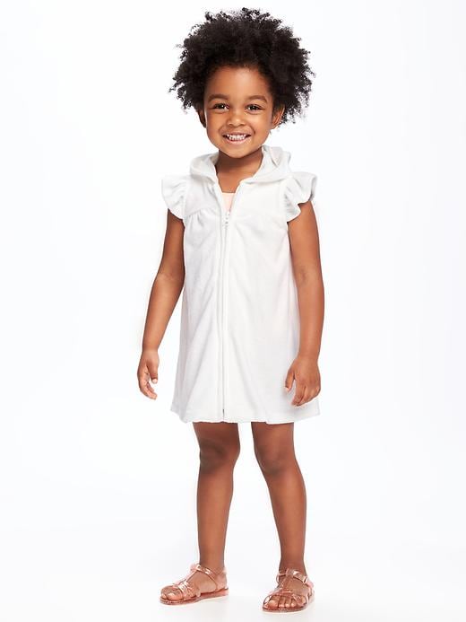 View large product image 1 of 2. Hooded Terry Swim Cover-Up for Toddler Girls