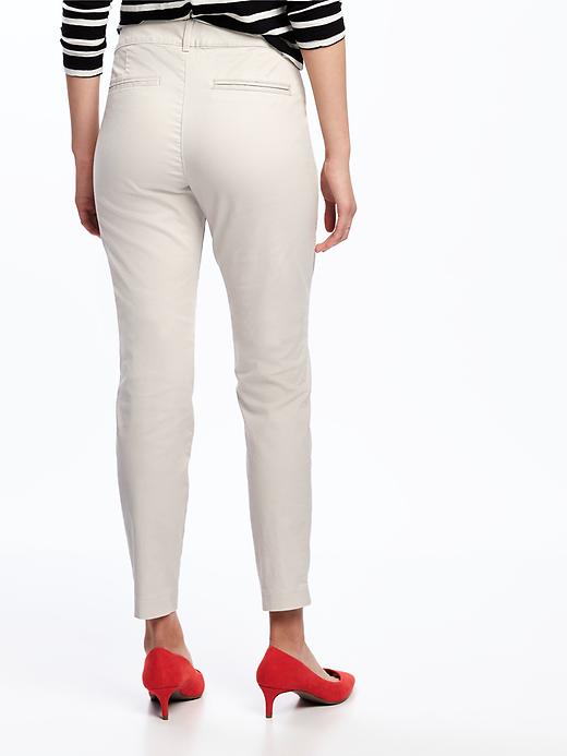 View large product image 2 of 2. Mid-Rise Pixie Ankle Chinos for Women