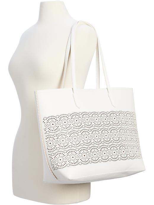 View large product image 2 of 2. Laser-Cut Tote for Women